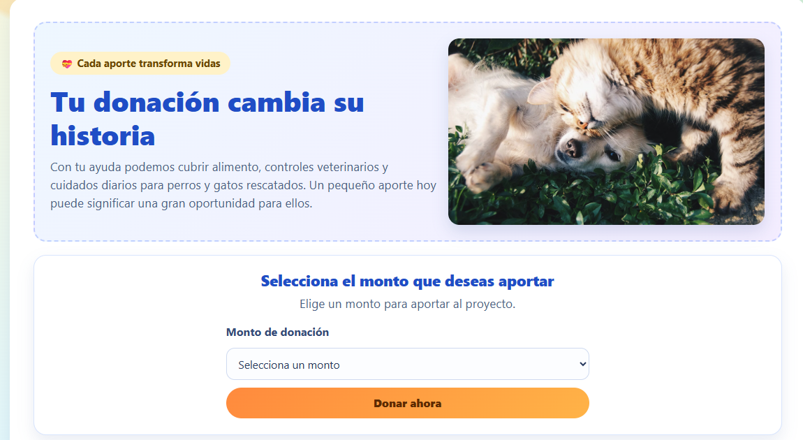 Adóptame - Donaciones