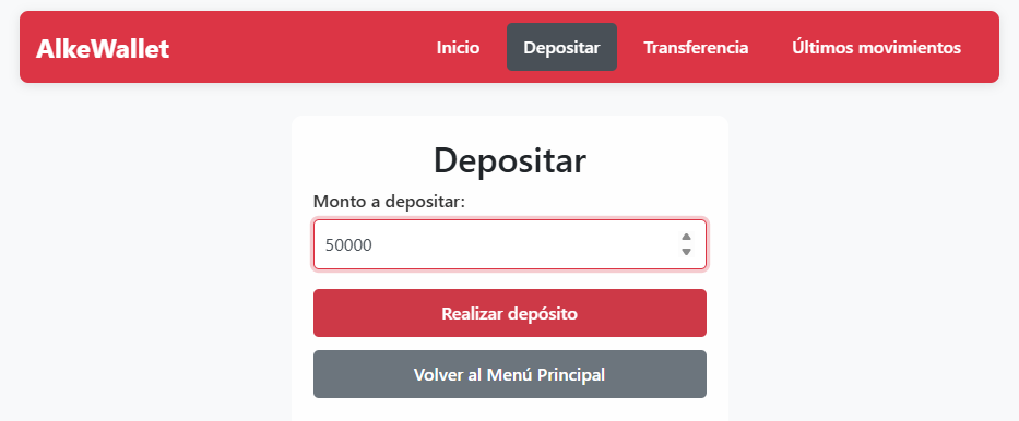 Billetera Digital - Depósito